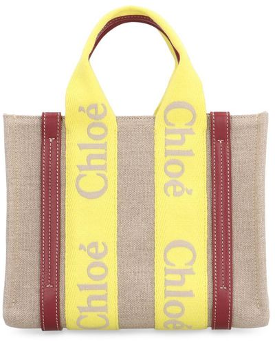 Chloé Woody Tote Bag - Yellow