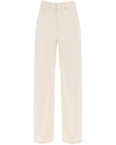 Totême Organic Cotton Wide Leg Jeans - White