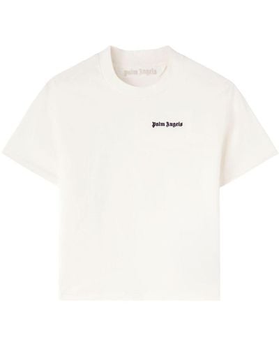 Palm Angels T-Shirt With Embroidery - White
