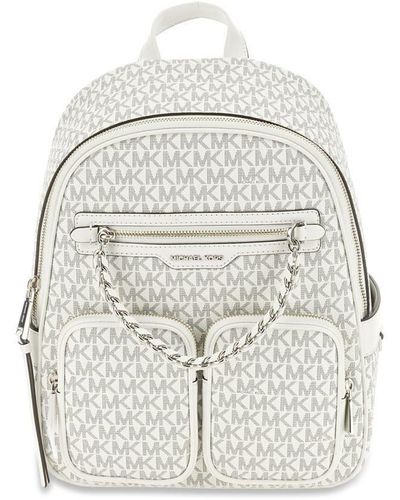 MICHAEL Michael Kors Md Backpack With Monogram Print - White