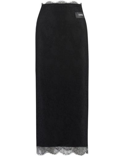 Dolce & Gabbana Lace Pencil Skirt - Black