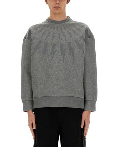 Neil Barrett "Thunderbolt" Sweatshirt - Grey