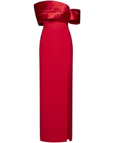 Solace London Alexis Off-the-shoulder Gown - Red