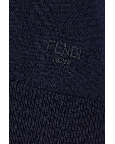 Fendi Wool Midi Dress - Blue