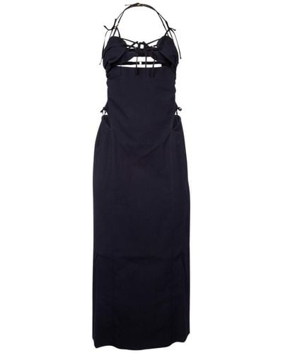 Jacquemus La Robe Ruban Cut-out Long Dress - Black