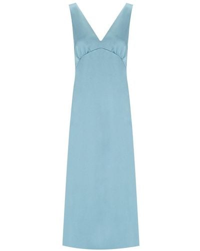 Weekend by Maxmara Gambero Light Blue Midi Dress