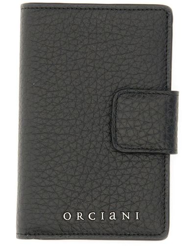 Orciani Leather Wallet - Grey