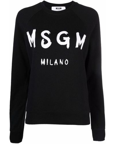 MSGM Logo-print Sweatshirt - Black