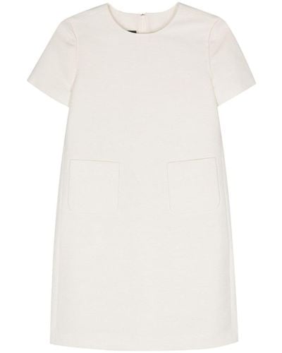 Emporio Armani Crrwneck Short Dress - White