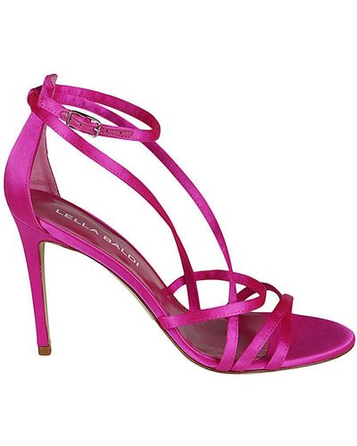 Lella Baldi Satin Sandals - Pink