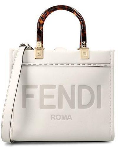 Fendi Sunshine Tote Bag - White