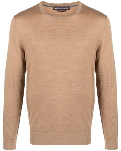 Michael Kors Core Merino Crew Neck Sweater Clothing - Brown