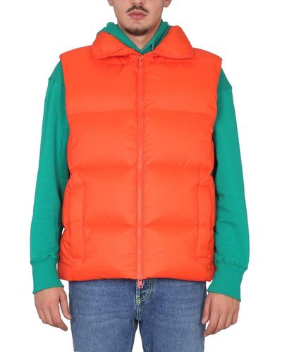 MSGM Vests With Logo - Orange