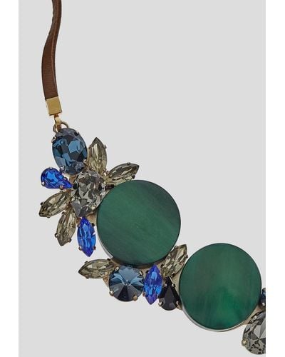 Marni Leather Necklace - Blue