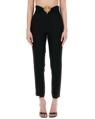 Moschino Pants With Heart Application - Black