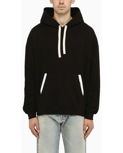 Palm Angels Black Hoodie Withe Pockets