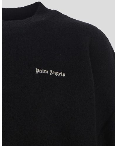 Palm Angels Logo Embroidery Jumper - Blue