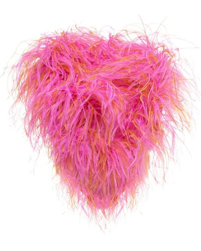 Stephan Janson Multicolor Boa In Ostrich Feathers Woman - Pink