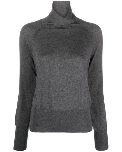 Wild Cashmere Silk And Cashmere Blend Turtleneck Sweater - Gray