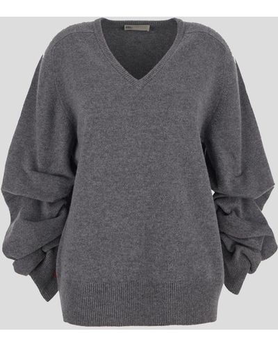 Tory Burch V-neck Sweater - Gray