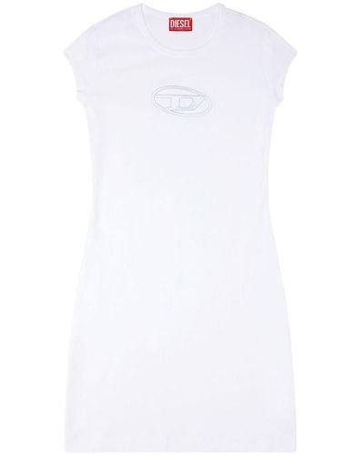 DIESEL D-angiel Cut-out T-shirt Minidress - White