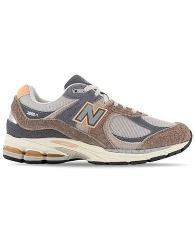 New Balance 2002 Branded Suede And Mesh Low-top Sneakers - White