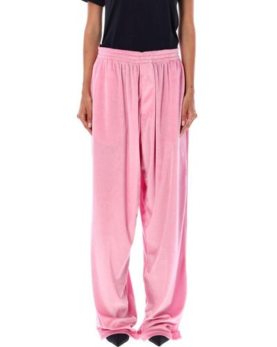 Balenciaga Velvet jogging Pants - Pink