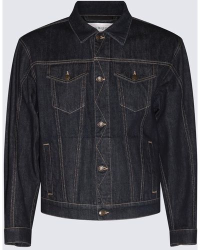 Alexander McQueen Dark Blue Cotton Denim Jacket - Black