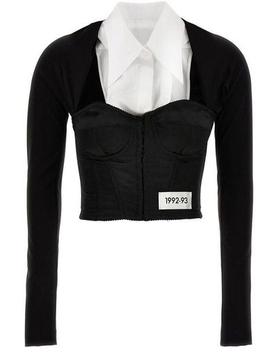 Dolce & Gabbana Layered-Shirt Corset - Black