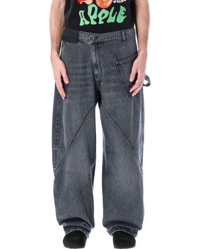 JW Anderson Twisted Workwear Denim Pants - Black