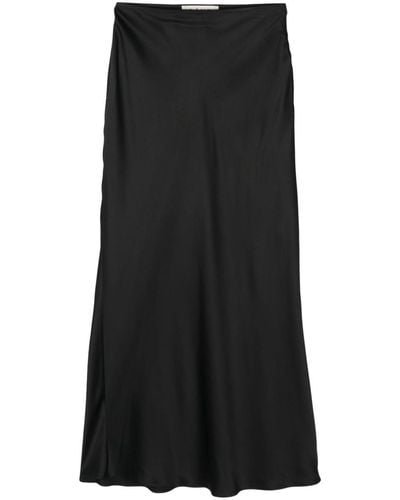 Rohe Long Satin Skirt Clothing - Black