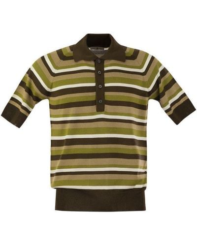 PT Torino Cotton And Viscose Polo Shirt - Green