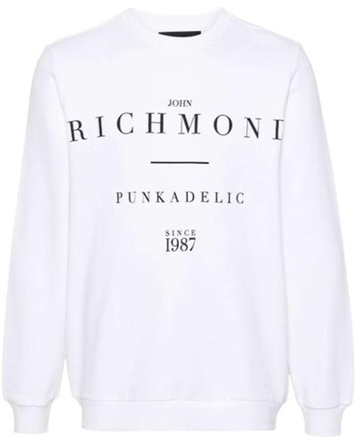 John Richmond Sweatshirt With Graphics On The Front - Blue