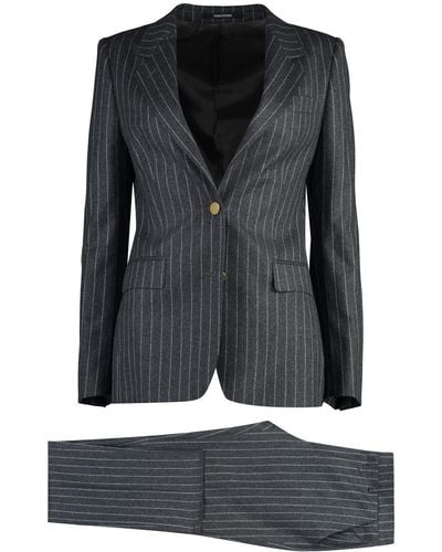 Tagliatore T-Parigi Stretch Virgin Wool Two Piece Suit - Black