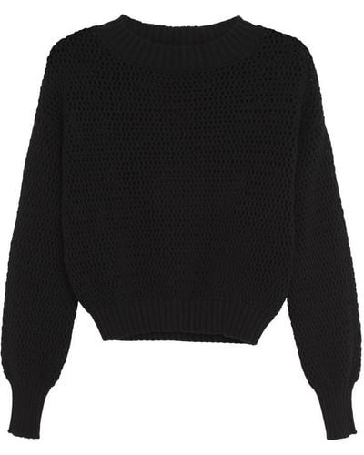 Max Mara Studio Matassa Cotton Sweater - Black