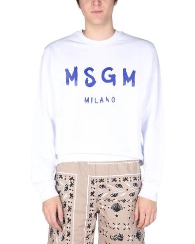 MSGM Brushed Logo Sweatshirt - Multicolor