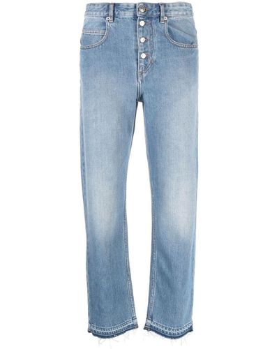 Isabel Marant Belden Cropped Denim Jeans - Blue