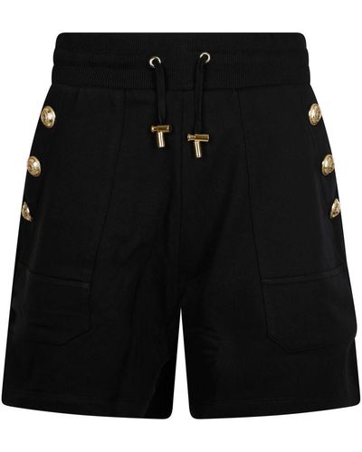Balmain Six-Button Shorts - Black