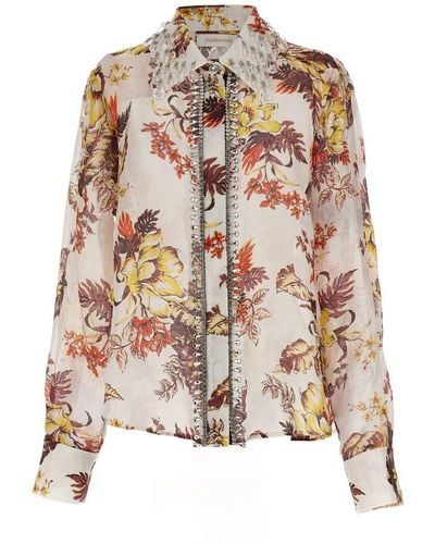 Zimmermann Matchmaker Tropical Shirt, Blouse - Multicolour