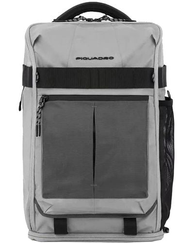 Piquadro Bike Backpack Computer And Ipad Holder Bags - Gray