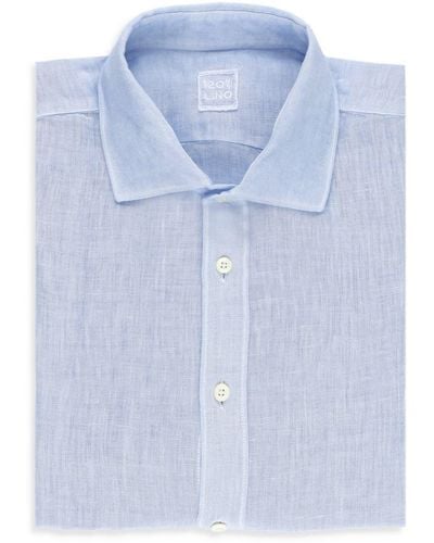 120% Lino Shirts Light Blue
