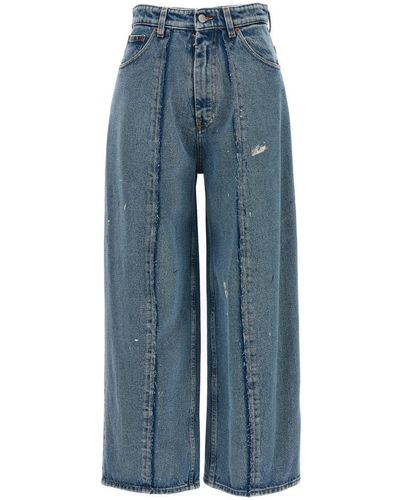 MM6 by Maison Martin Margiela Used Effect Jeans - Blue