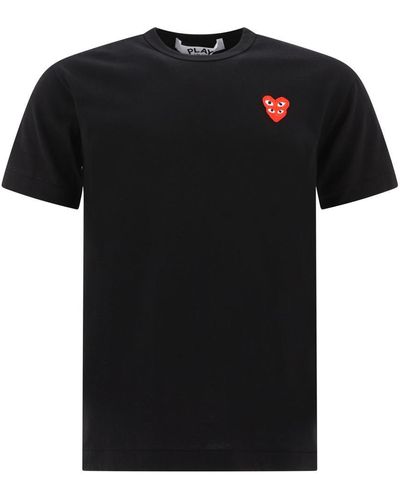 COMME DES GARÇONS PLAY "Double Heart" T-Shirt - Black