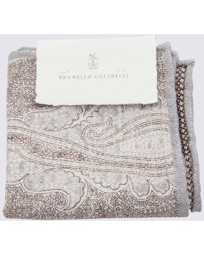 Brunello Cucinelli Silk Scarves - Grey