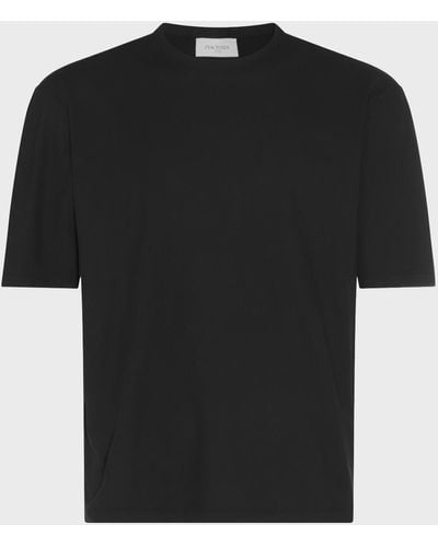 Piacenza Cashmere Black Cotton T-shirt