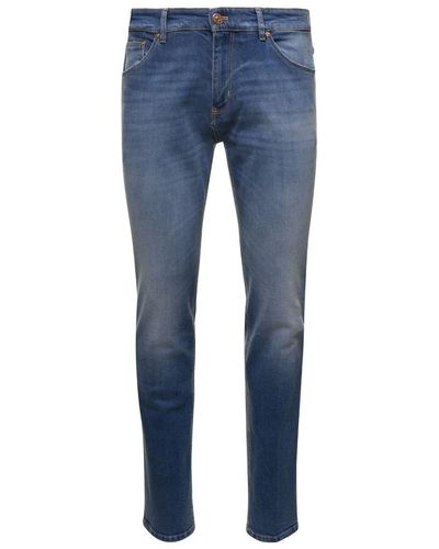 PT Torino Medium Waist Slim Jeans - Blue