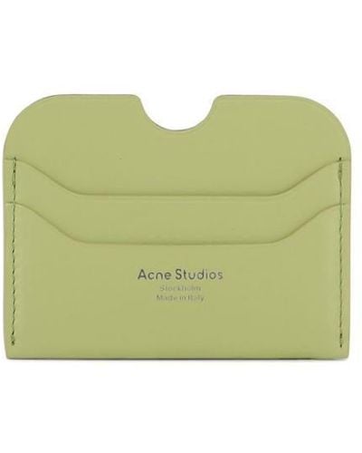 Acne Studios Cardholder With Logo - Green