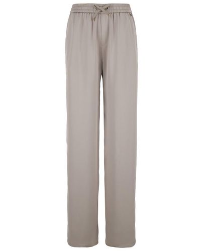 Herno Relaxed Trousers With Drawstring - Grey