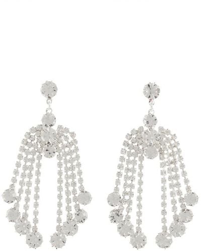 Magda Butrym Dangle Earrings With Crystals - White