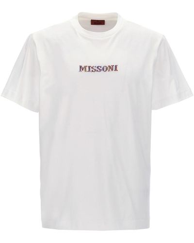Missoni Logo Embroidery T-shirt White